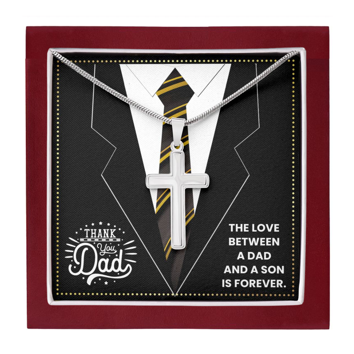 JGF Jewelry Gifts for Family Daddy To Be Cross Necklace From Son