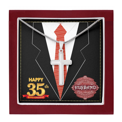 JGF Jewelry Gifts for Family 35th Anniversary Card For Men Him Husband