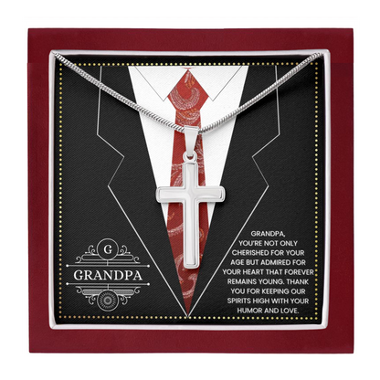 JGF Jewelry Gifts for Family Cross Necklace Gifts For Grandpa And Men Who Want Nothing