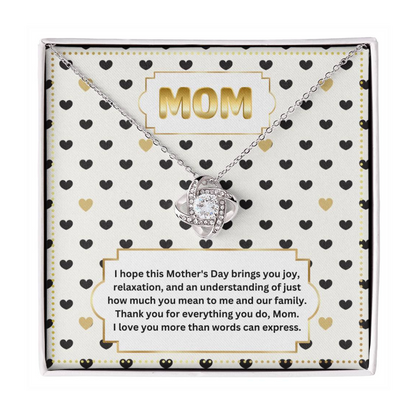 JGF Jewelry Gifts for Family Interlocking Heart Necklace First Mothers Day Gifts For New Mom Jewelry