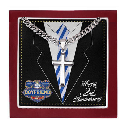 JGF Jewelry Gifts for Family 2 Year 2nd Anniversary For Him Boyfriend