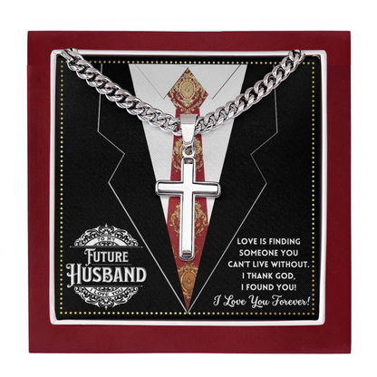 JGF Jewelry Gifts for Family To My Future Husband Cross Necklace