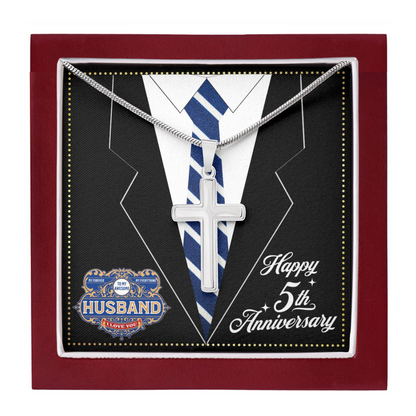 JGF Jewelry Gifts for Family 5 Year 5th Wedding Anniversary For Him Husband