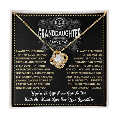 JGF Jewelry Gifts for Family To My Granddaughter Necklace Gifts From GrandPa For Graduation