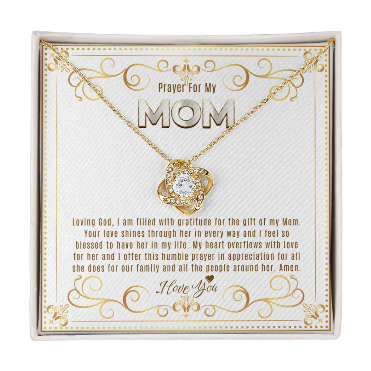 JGF Jewelry Gifts for Family Prayer For Mom From Daughter And Son
