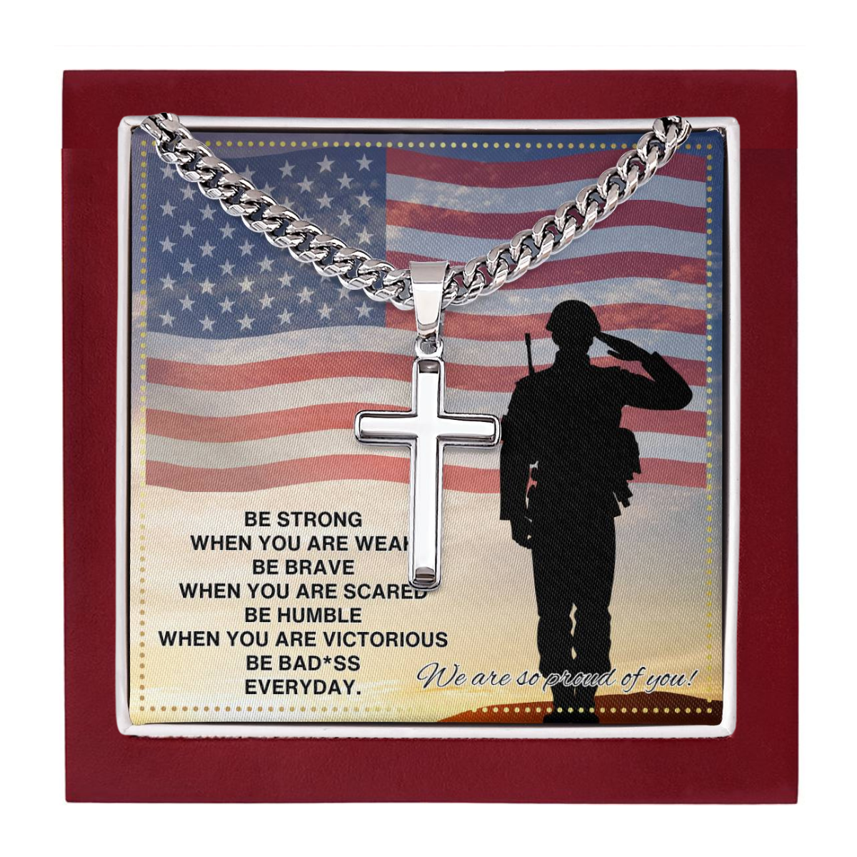 JGF Jewelry Gifts for Family Army Necklace For Men