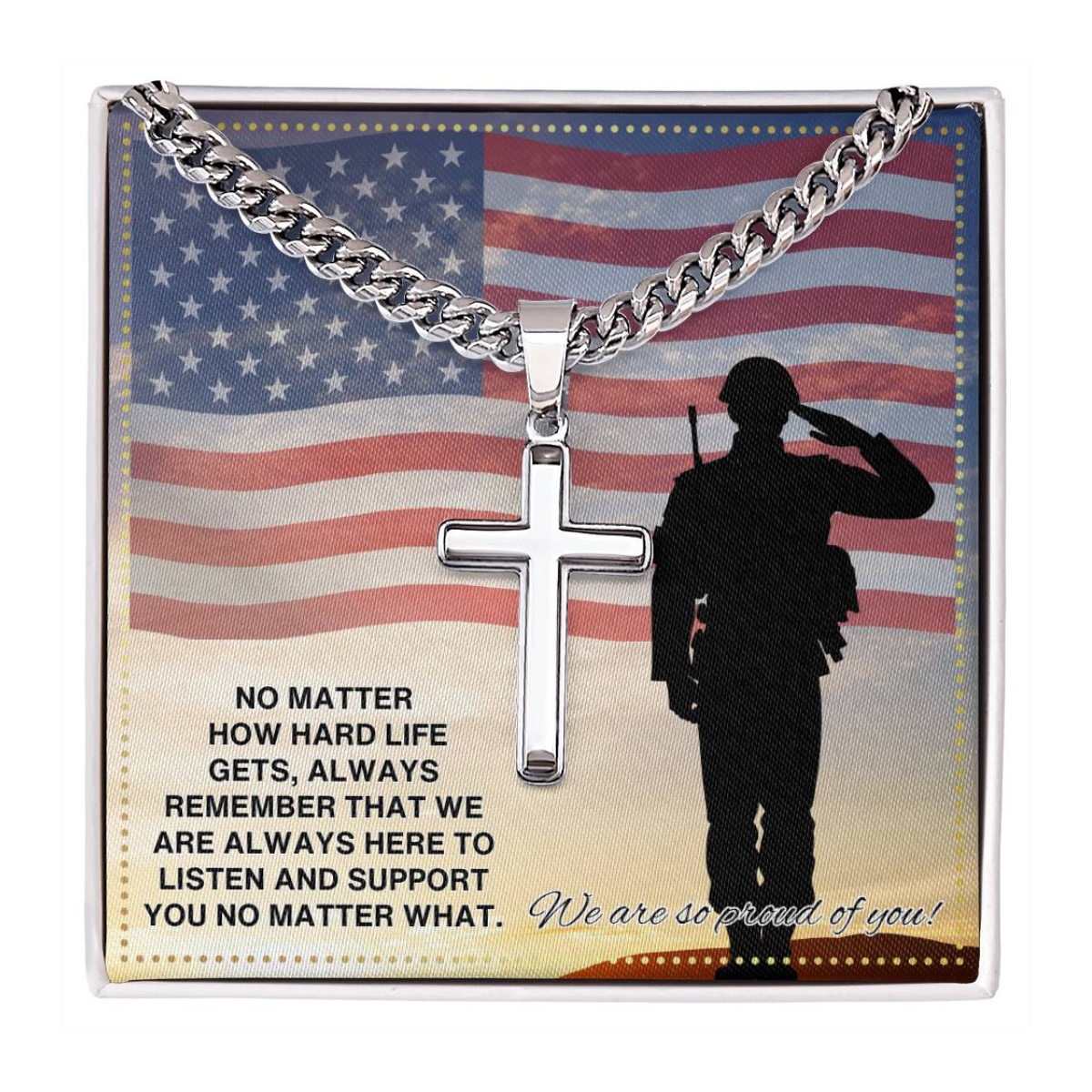 JGF Jewelry Gifts for Family US Navy Necklace For Men and Women