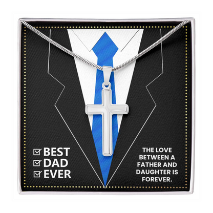 JGF Jewelry Gifts for Family Daddy Cross Necklace I Love My Dad Gifts From Daughter