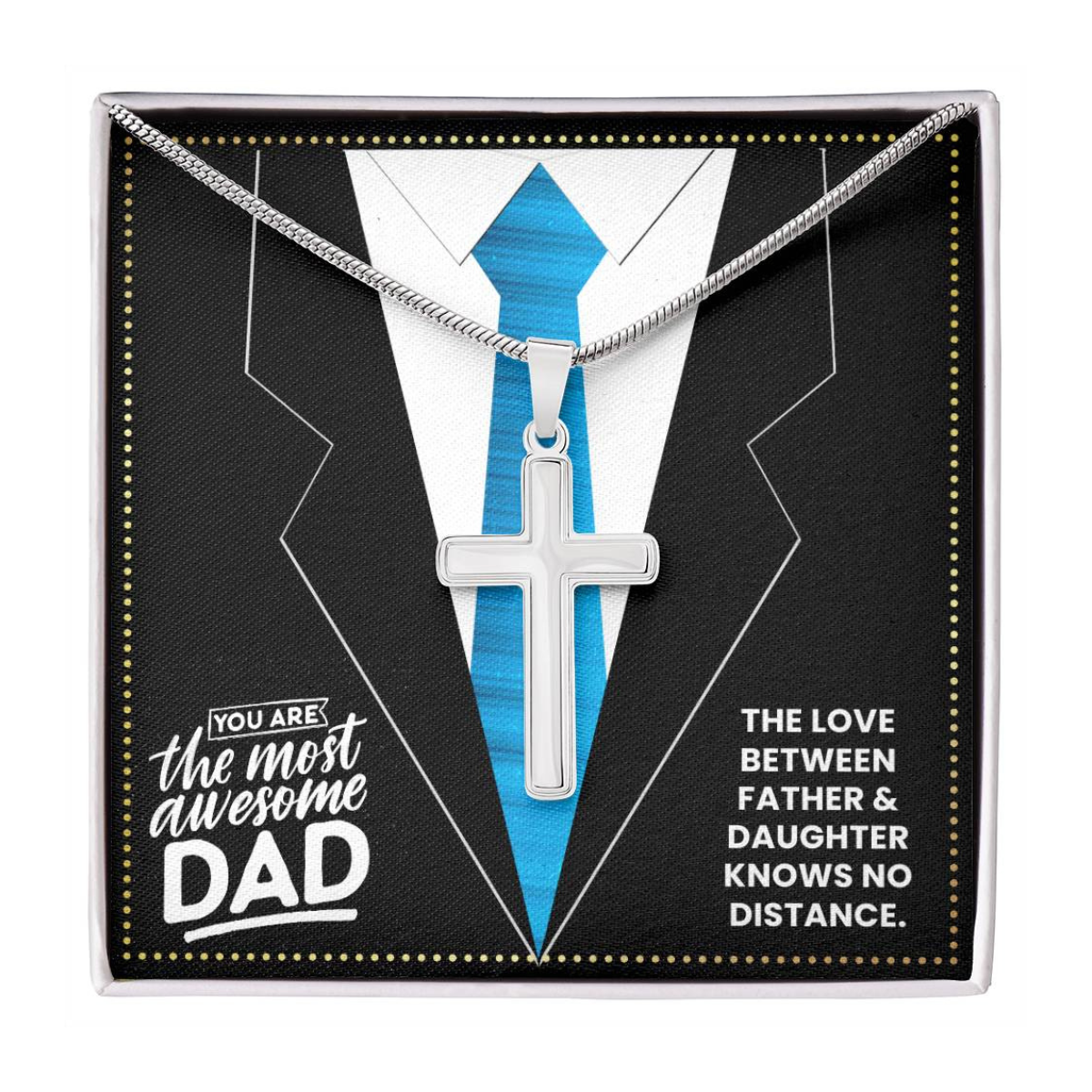 JGF Jewelry Gifts for Family My Daddy Is An Engineer From Daughter Cross Necklace