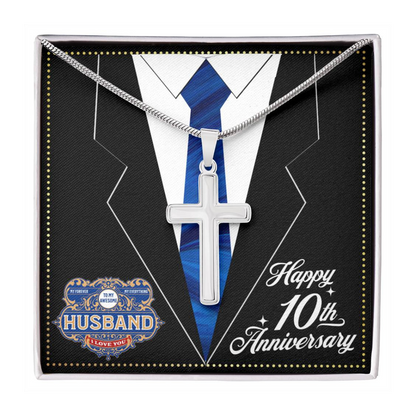 JGF Jewelry Gifts for Family 10 Year 10th Wedding Anniversary For Him Husband