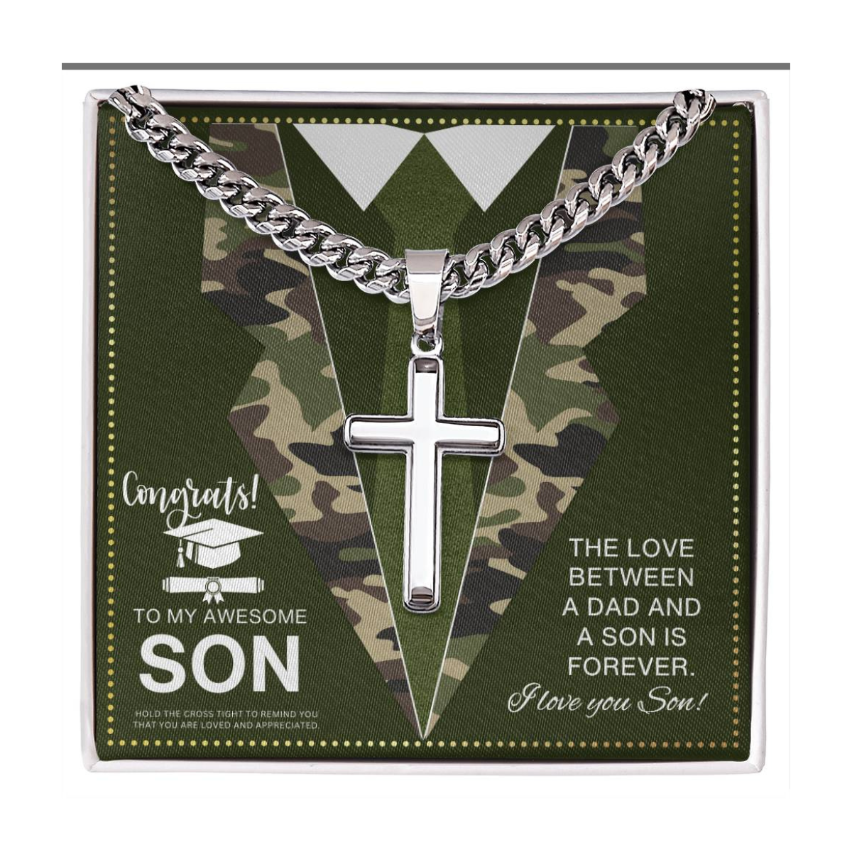 JGF Jewelry Gifts for Family Military Son Graduation Gifts for Him