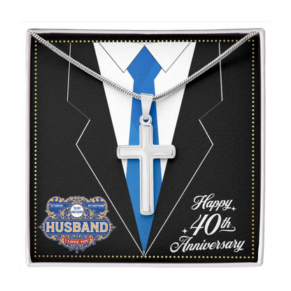 JGF Jewelry Gifts for Family 40 Year 40th Wedding Anniversary For Him Husband