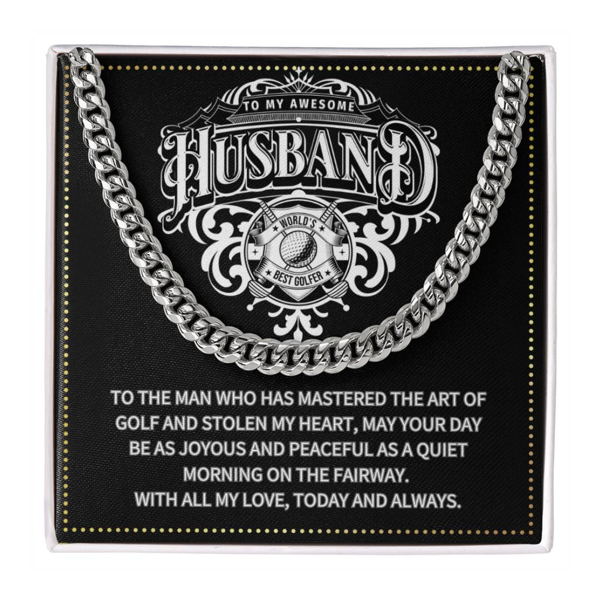 JGF Jewelry Gifts for Family Birthday Gifts For Husband Golf Theme