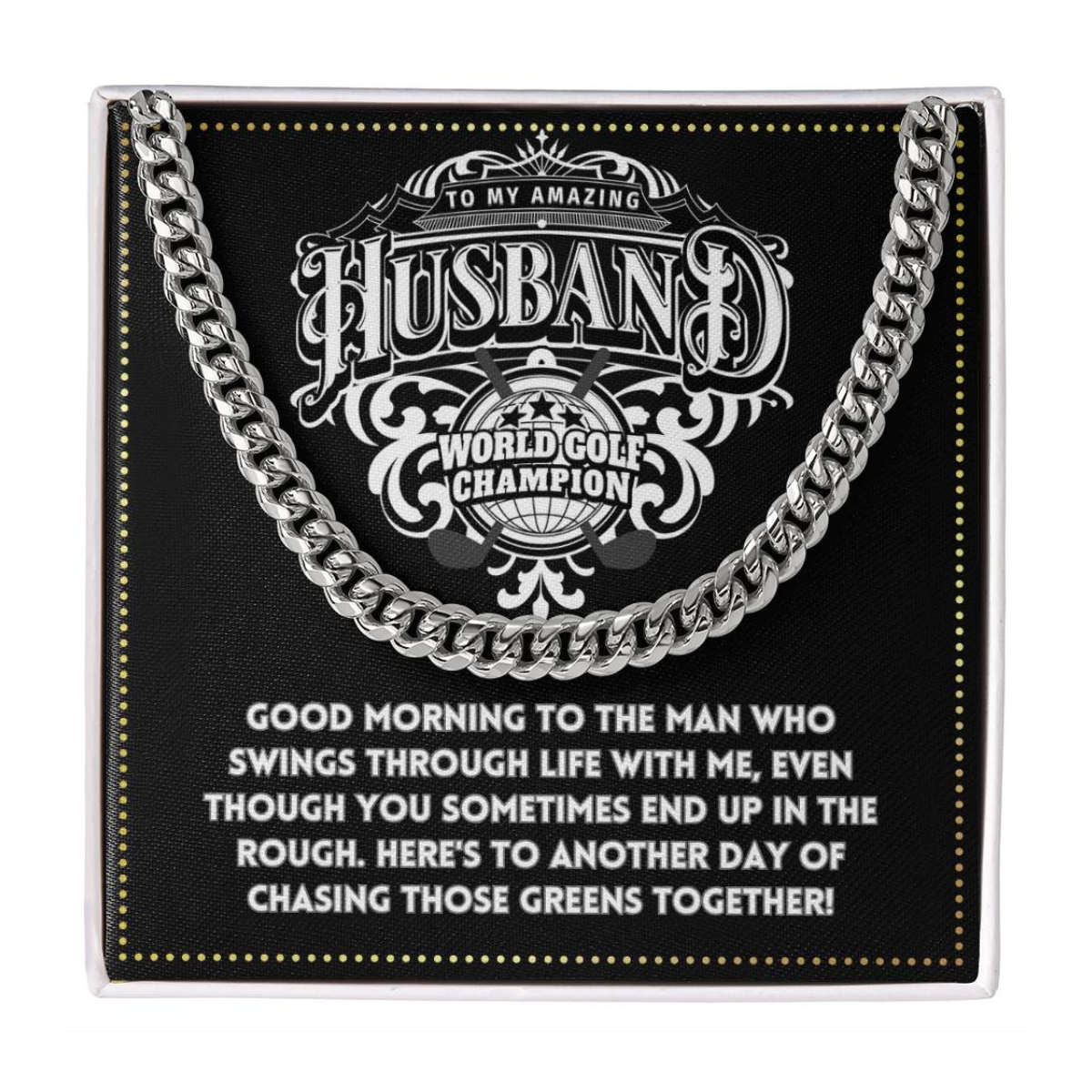 JGF Jewelry Gifts for Family Husband Golf Gifts 50 And Older Mens Cross Necklace