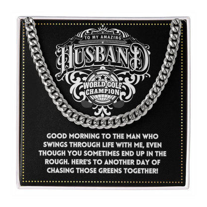 JGF Jewelry Gifts for Family Husband Golf Gifts 50 And Older Mens Cross Necklace