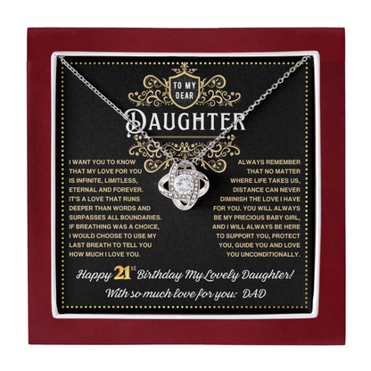 JGF Jewelry Gifts for Family 21 Year Old Daughter Birthday Card From Dad