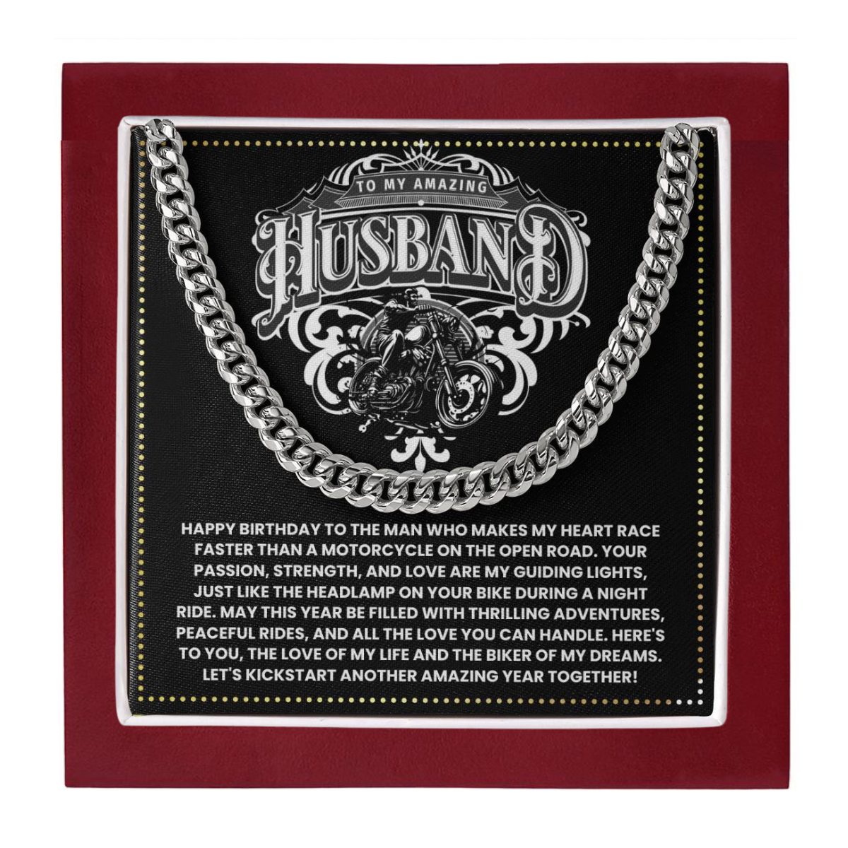 JGF Jewelry Gifts for Family Motorbike Husband Gifts 50 Years Old For Him