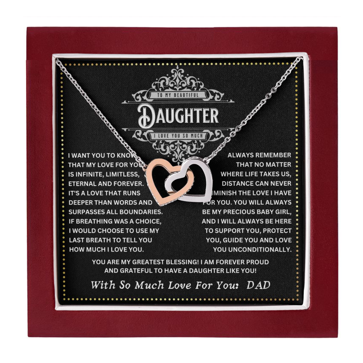 JGF Jewelry Gifts for Family My Daughter Is An RN Nurse Necklace From Dad