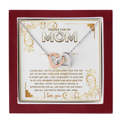 JGF Jewelry Gifts for Family Police Officer Mom Gifts Double Hearts Necklaces For Women