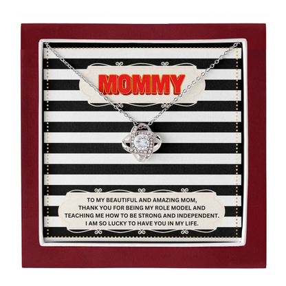 JGF Jewelry Gifts for Family I Love My Mommy Message Card Necklace