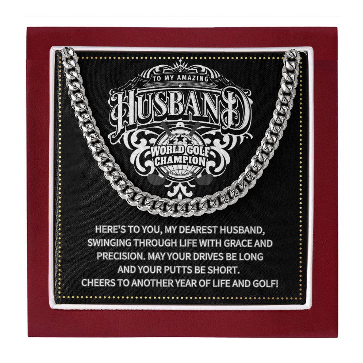 JGF Jewelry Gifts for Family Gifts For Men Anniversary Husband Golf