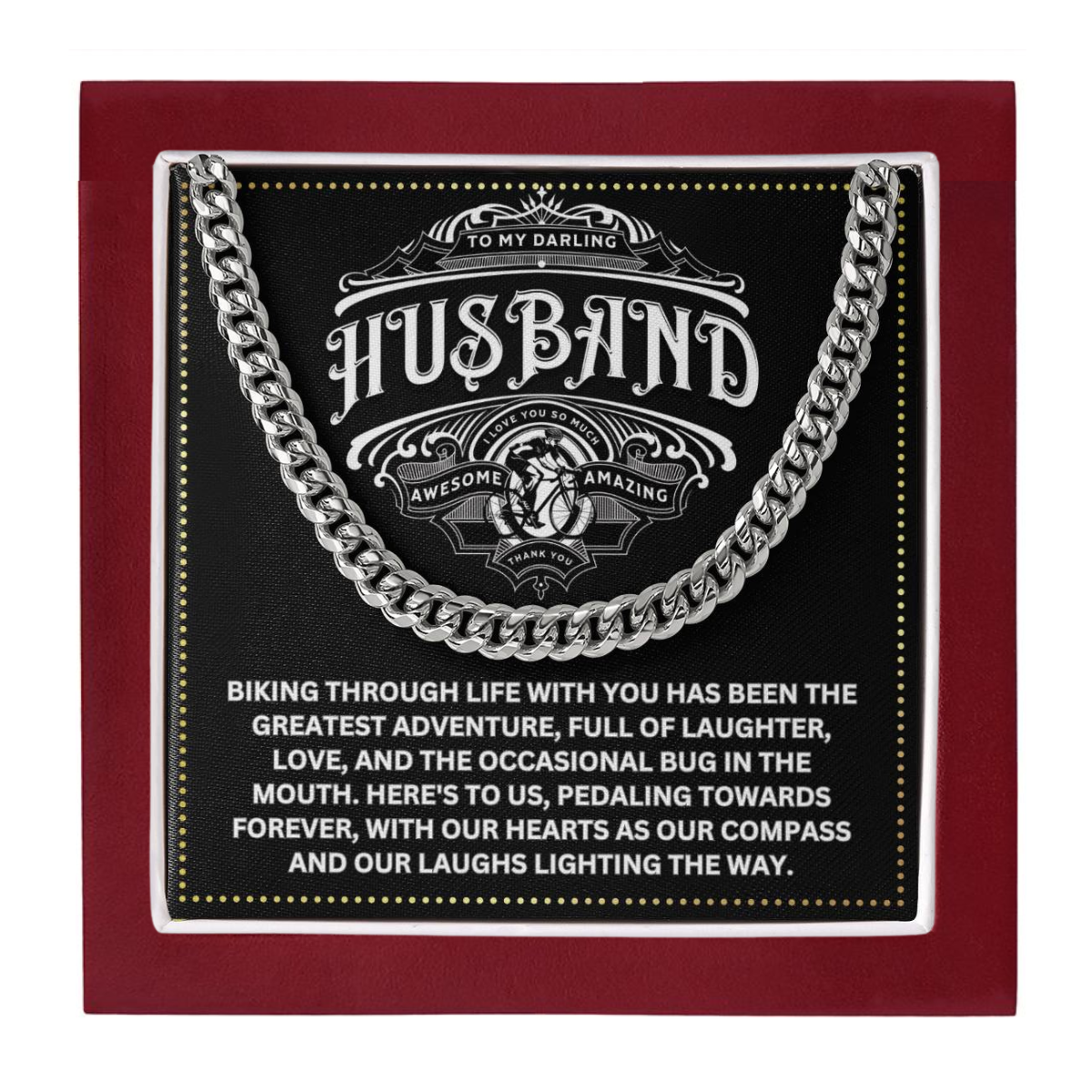 JGF Jewelry Gifts for Family Bicycle Husband Gifts 50 Year Old For Him