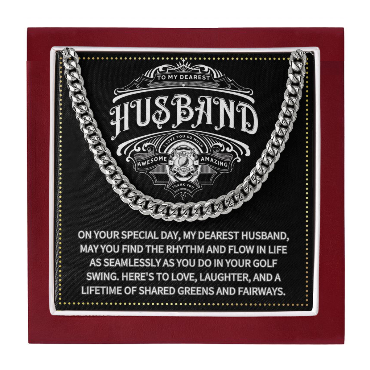 JGF Jewelry Gifts for Family Husband Golf Gifts 50th Birthday Gift Ideas