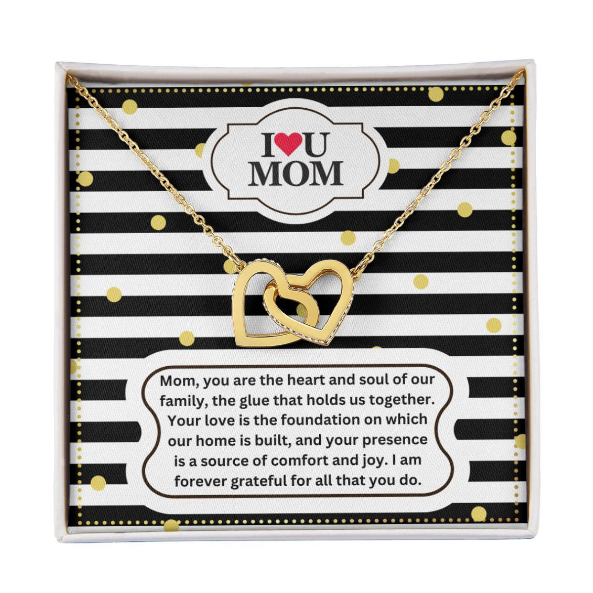 JGF Jewelry Gifts for Family Moms Birthday Gift From Daughter Heart Pendant Necklace