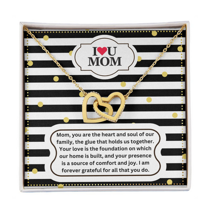 JGF Jewelry Gifts for Family Moms Birthday Gift From Daughter Heart Pendant Necklace