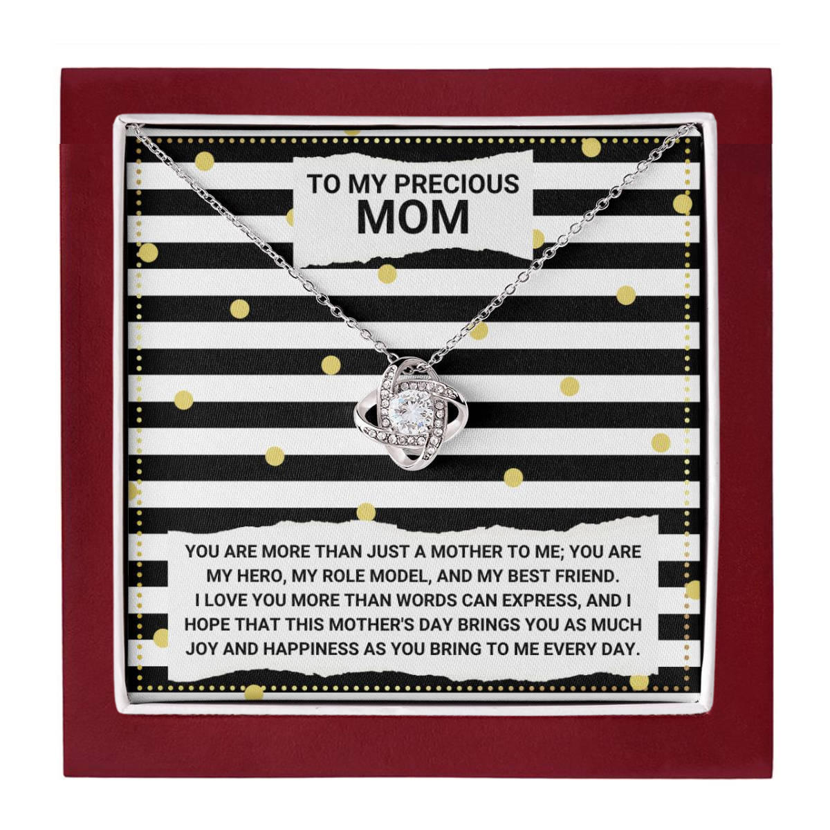 JGF Jewelry Gifts for Family Love Knot Necklace Mothers Day Gifts For Daughter In Law Who Are Moms