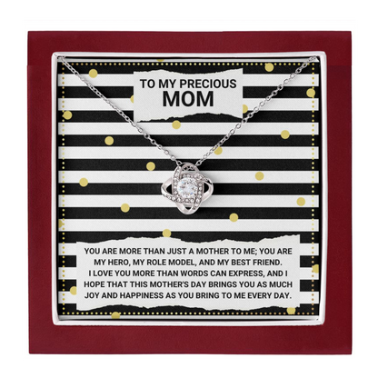 JGF Jewelry Gifts for Family Love Knot Necklace Mothers Day Gifts For Daughter In Law Who Are Moms