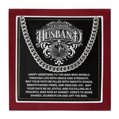 JGF Jewelry Gifts for Family Cyclist Husband Gifts 30 Birthday Cuban Necklace For Men