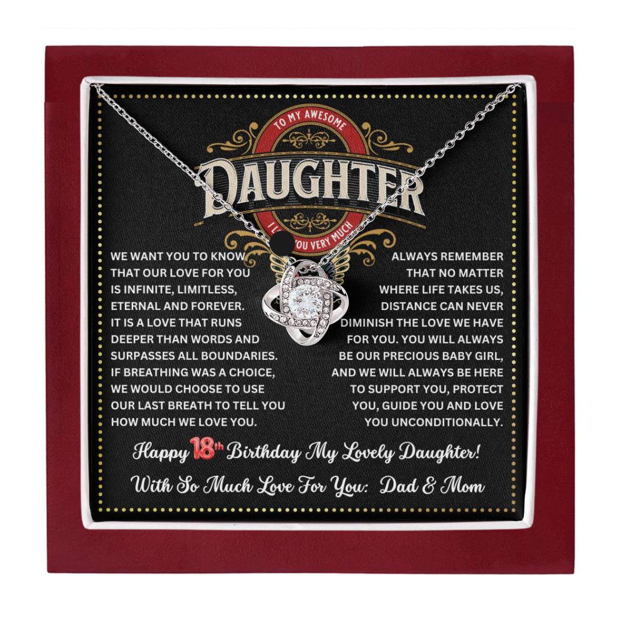 JGF Jewelry Gifts for Family 18 Year Old Daughter Gift From Dad And Mom