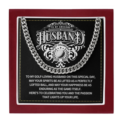 JGF Jewelry Gifts for Family Husband Golf Gift Ideas Cuban Chain Necklace