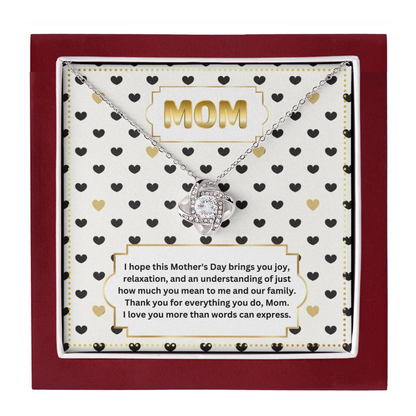 JGF Jewelry Gifts for Family Interlocking Heart Necklace First Mothers Day Gifts For New Mom Jewelry