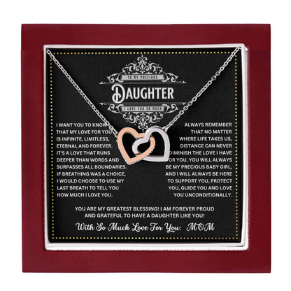 JGF Jewelry Gifts for Family Adult Daughter Easter Basket Gifts Intertwined Hearts Necklace