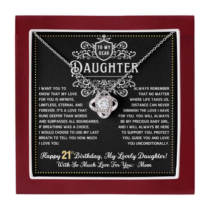 JGF Jewelry Gifts for Family 21 Year Old Daughter Birthday Card From Mom