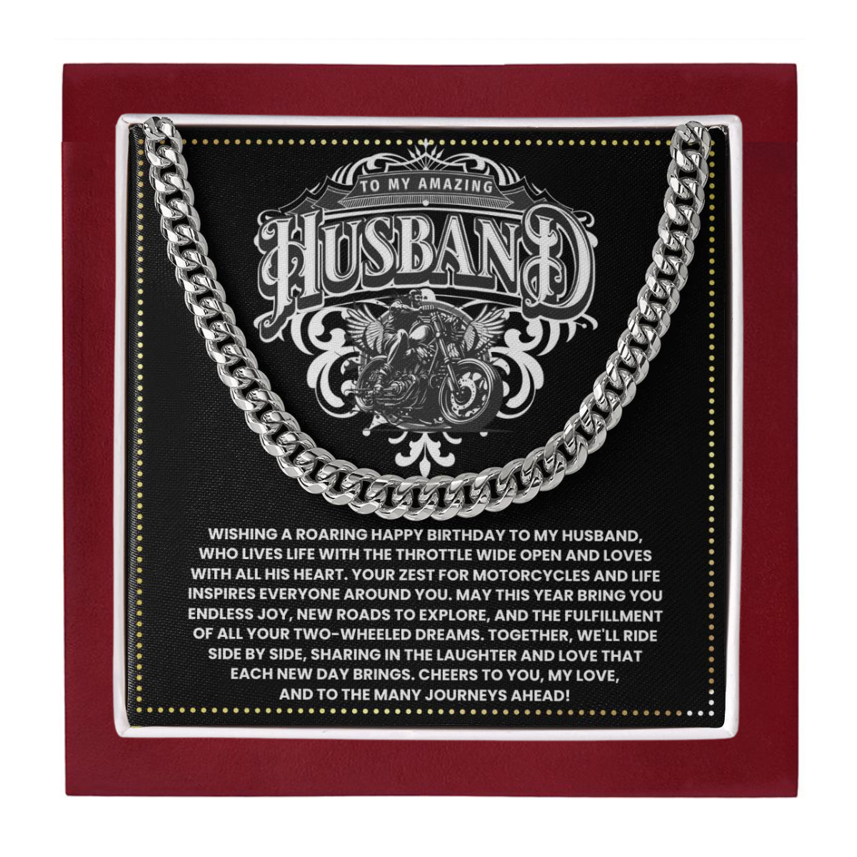 JGF Jewelry Gifts for Family Motorbike Husband Gifts 50 Year Old For Him