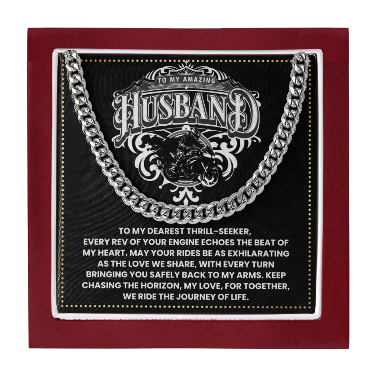 JGF Jewelry Gifts for Family Motorbike Husband Gifts 40 Year Old For Him