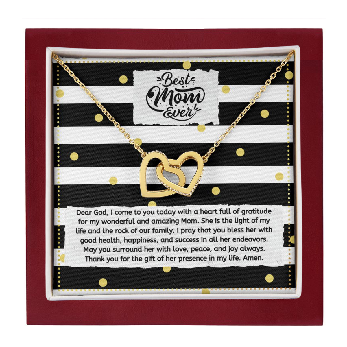 JGF Jewelry Gifts for Family Intertwined Hearts Necklace For Mom