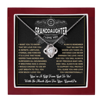 JGF Jewelry Gifts for Family To My Granddaughter Necklace Gifts From GrandPa For Graduation