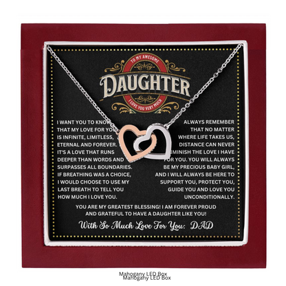 JGF Jewelry Gifts for Family Gifts For Grown Daughter From Parents Interlocking Hearts Necklace