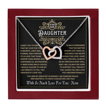 JGF Jewelry Gifts for Family Unique Birthday Gifts For Daughter Adult From Mom Two 2 Hearts Connected Necklace