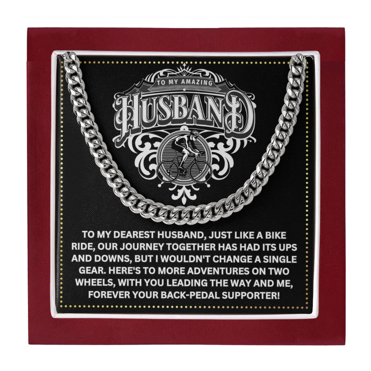 JGF Jewelry Gifts for Family Birthday Cyclist Husband Gifts From Wife For Men