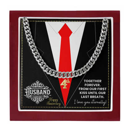 JGF Jewelry Gifts for Family 4th Anniversary For Husband Chain Necklace For Men