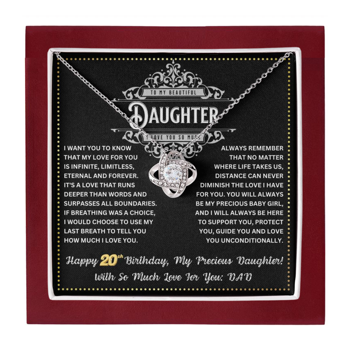 JGF Jewelry Gifts for Family 20 Year Old Daughter Gifts From Dad