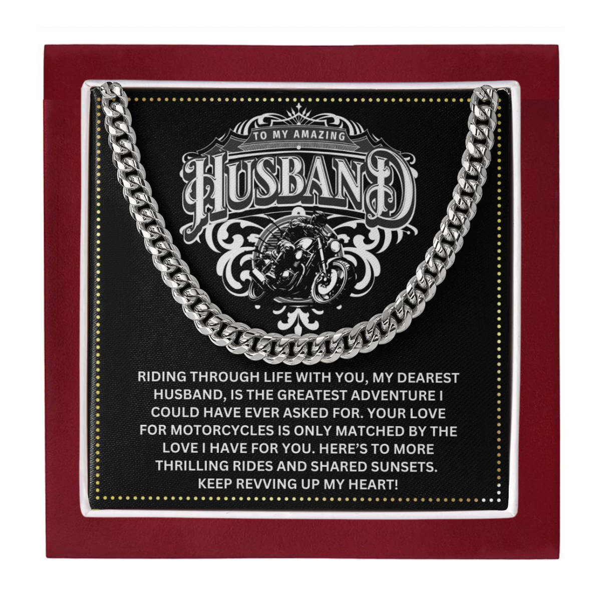 JGF Jewelry Gifts for Family Motorcycle Gifts For My Husband 40th Birthday