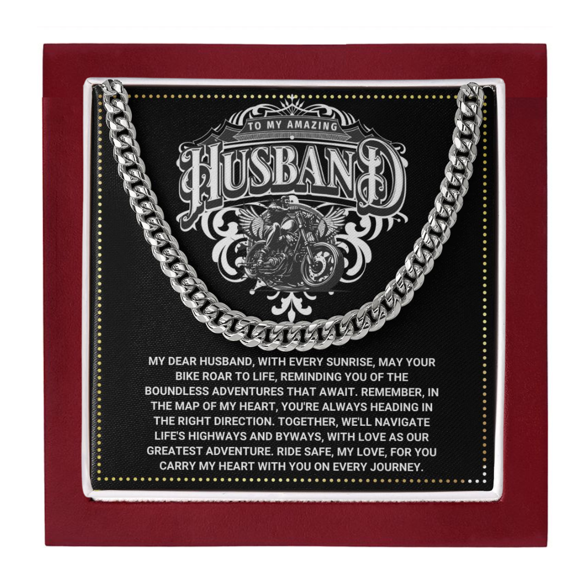 JGF Jewelry Gifts for Family Motorbike Husband Gifts 50th Birthday For Him