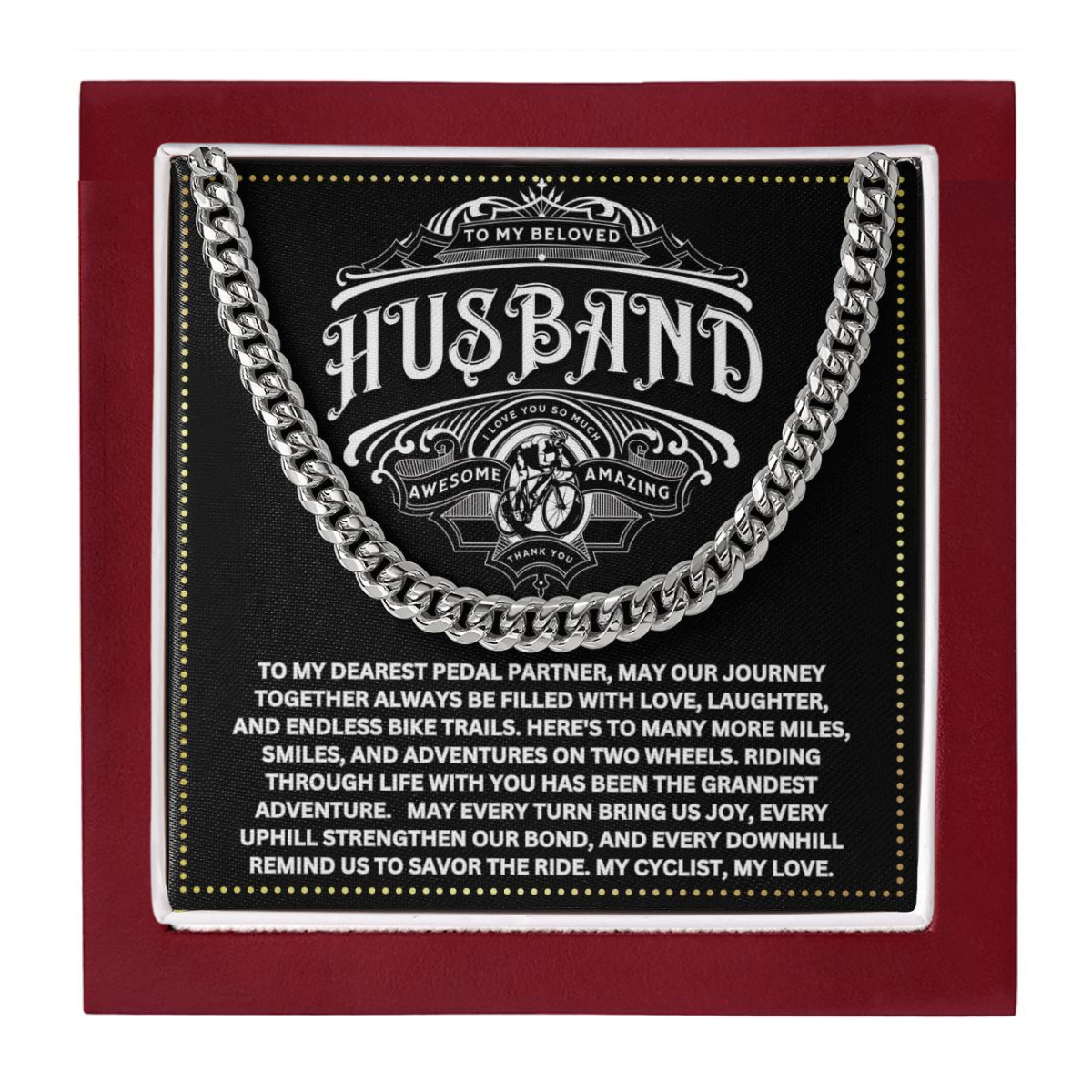 JGF Jewelry Gifts for Family Bicycle Husband Gifts 50th Birthday For Men