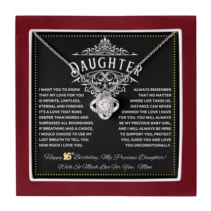 JGF Jewelry Gifts for Family Happy Birthday Sweet 16 Necklace For Daughter From Mom